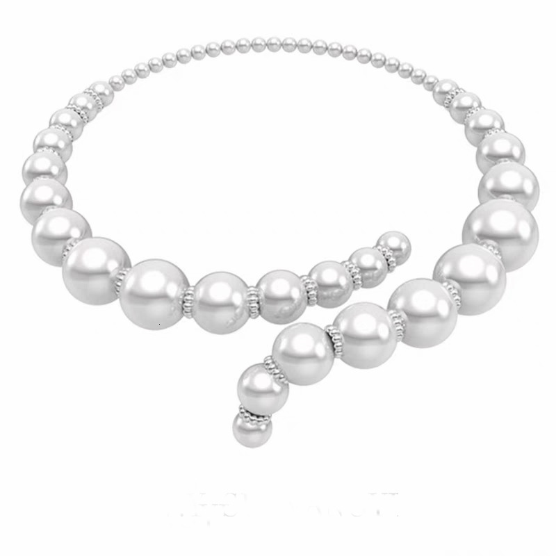 Kanas Eye Open-Ended Pearl Necklace for Women 2024 New Style Small Fragrance Vacation Choker Collarbone Chain