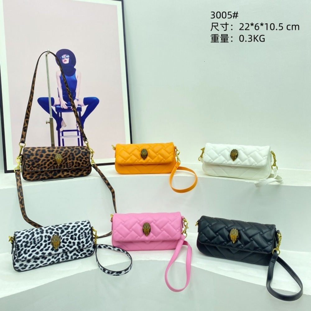 designer Vintage Leopard Print Underarm Bag for Women Autumn Winter New Diamond Embroidery Single Shoulder Crossbody Eagle Head Bag Fashionable Smal