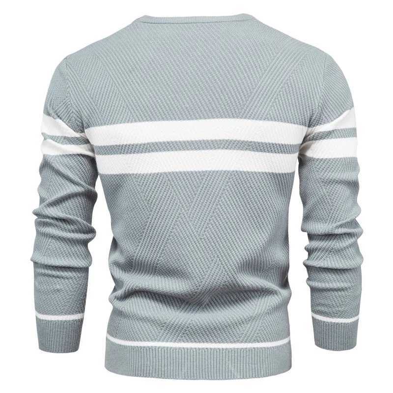 Cashmere Sweater Men Sweater New in Autumn and Winter Pure Wool Fashion O-neck Autumn Warm Stripe Pullover Top Maglione Da Uomo M261016