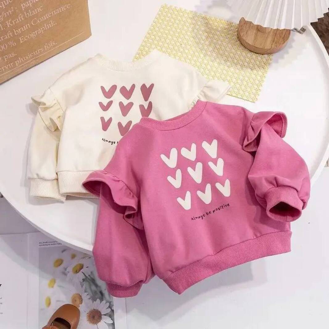 Girls Hoodie Baby Long Sleeve Spring Casual Children Tops Printed pullover Kids Loose Tshirt Autumn Girls Thin Sweatshirt Crew Neck S