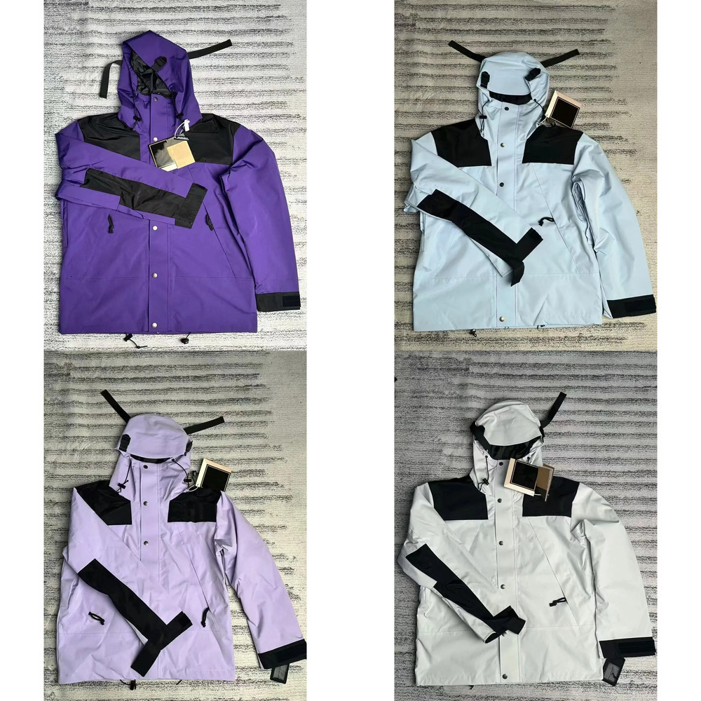 Jacketntrh700 Unisex Puffer Set jacket Color Block Windproof Hooded Coat Fleece Liner And Puffer Outerwear Winter Waterproof Hiking Jacket