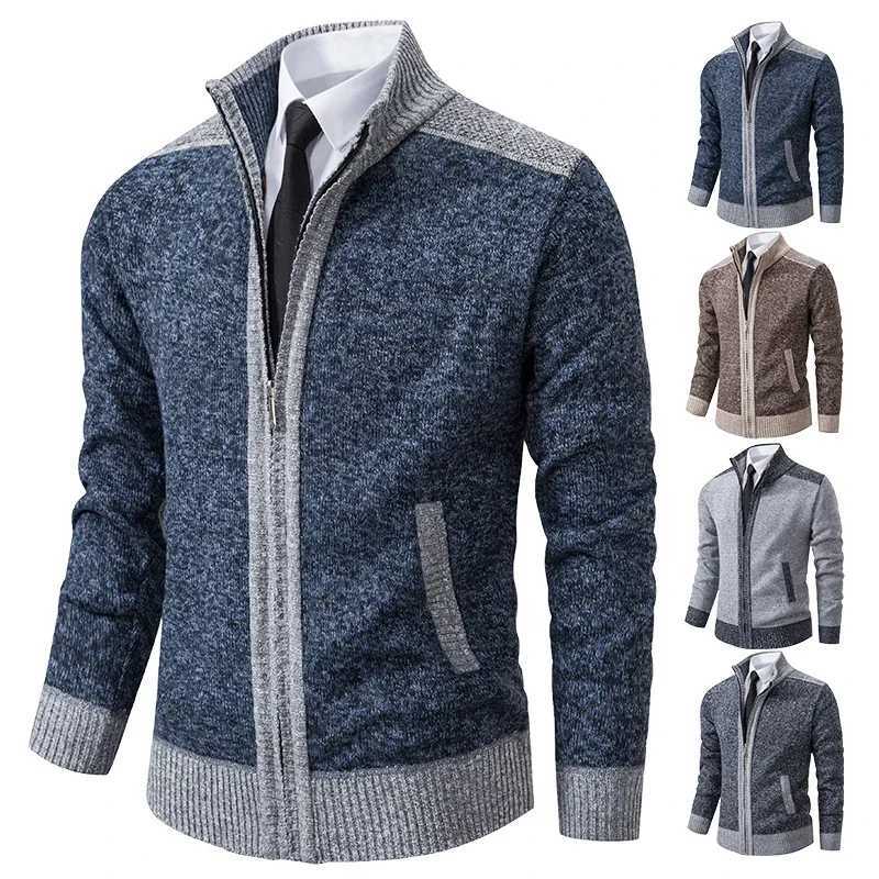 sweater coat men's 2023 Cardigan new autumn and winter thick warm collar sweater M261016