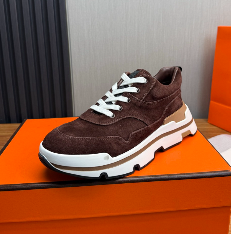 New Handmade Casual Shoes Man Need sneakers Cacao Suede Calfskin men's shoes & leather footwear runner trainers Mens Luxury dress shoes cow lac
