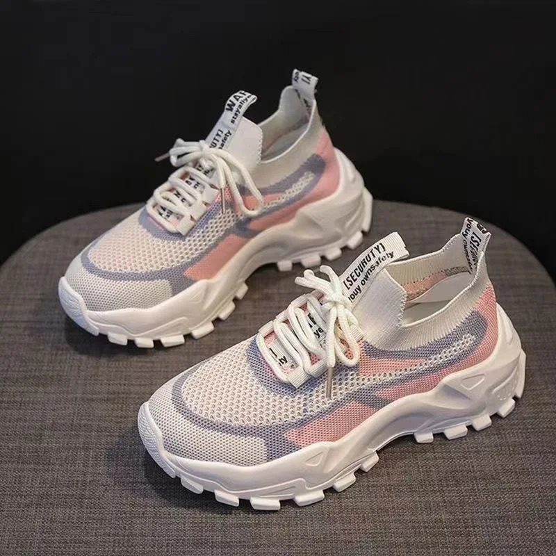 Women's Casual Shoes Ultra Light Summer Breathable Fly Woven Mesh Shoes for Girls and Students Outdoor Running Sports Shoes 261019