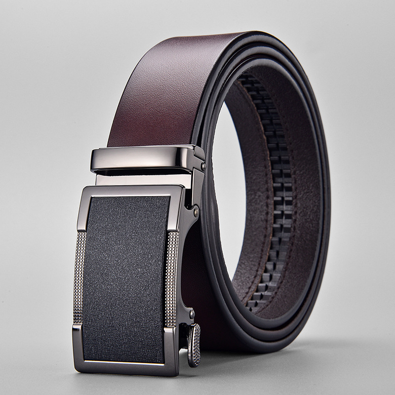 Business Belts for Men Famous Brand Luxury Quality Genuine Leather Belt Male Metal Automatic Buckle Waist Straps for Jeans