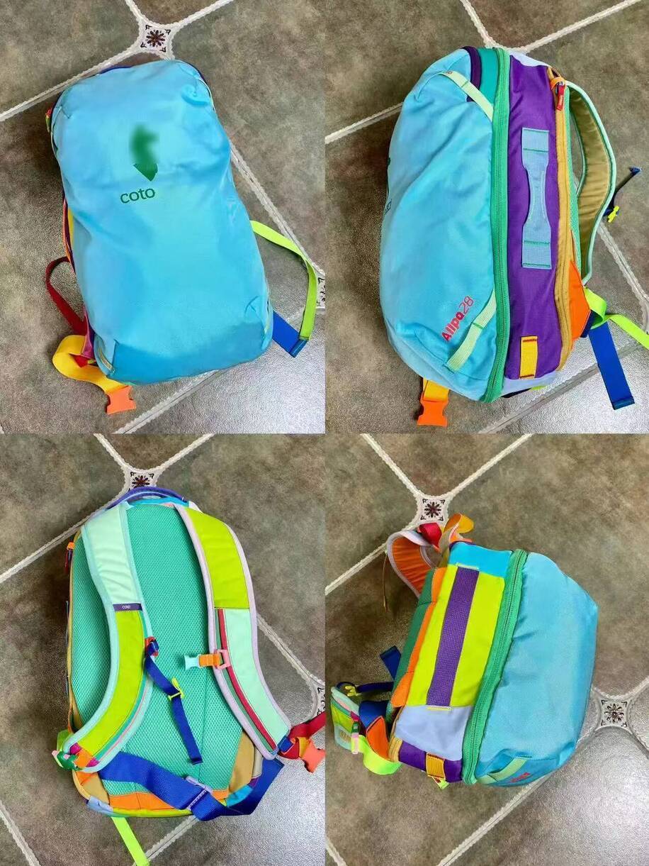 Sports Bag sports backpack Designer 28L * Large Capacity Hiking Multi Coloured Patchwork Portable Outdoor Rucksack Gym Outd
