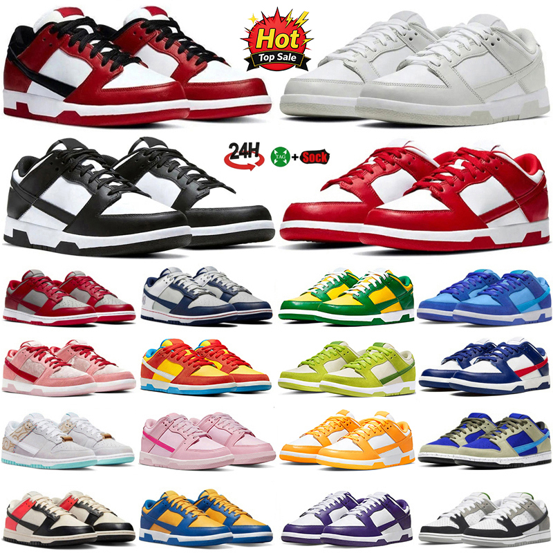 Designer Panda shoes Low Mens Womens Sneakers Running shoes White Black Grey Fog Triple Pink Olive Univeity Red UNC Chicago Outdoor Breathable Sport