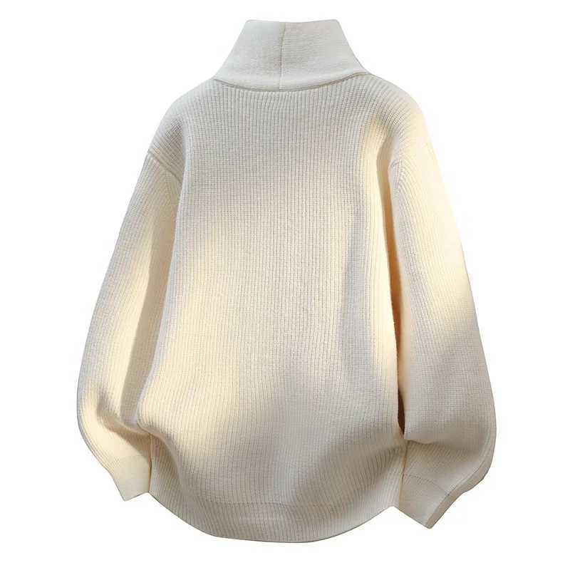 New Vintage Men Autumn Winter Knit Cardigan Sweater Loose Casual Lazy Style High Grade Relaxed Fit Knitwear Outerwear Coat M261016