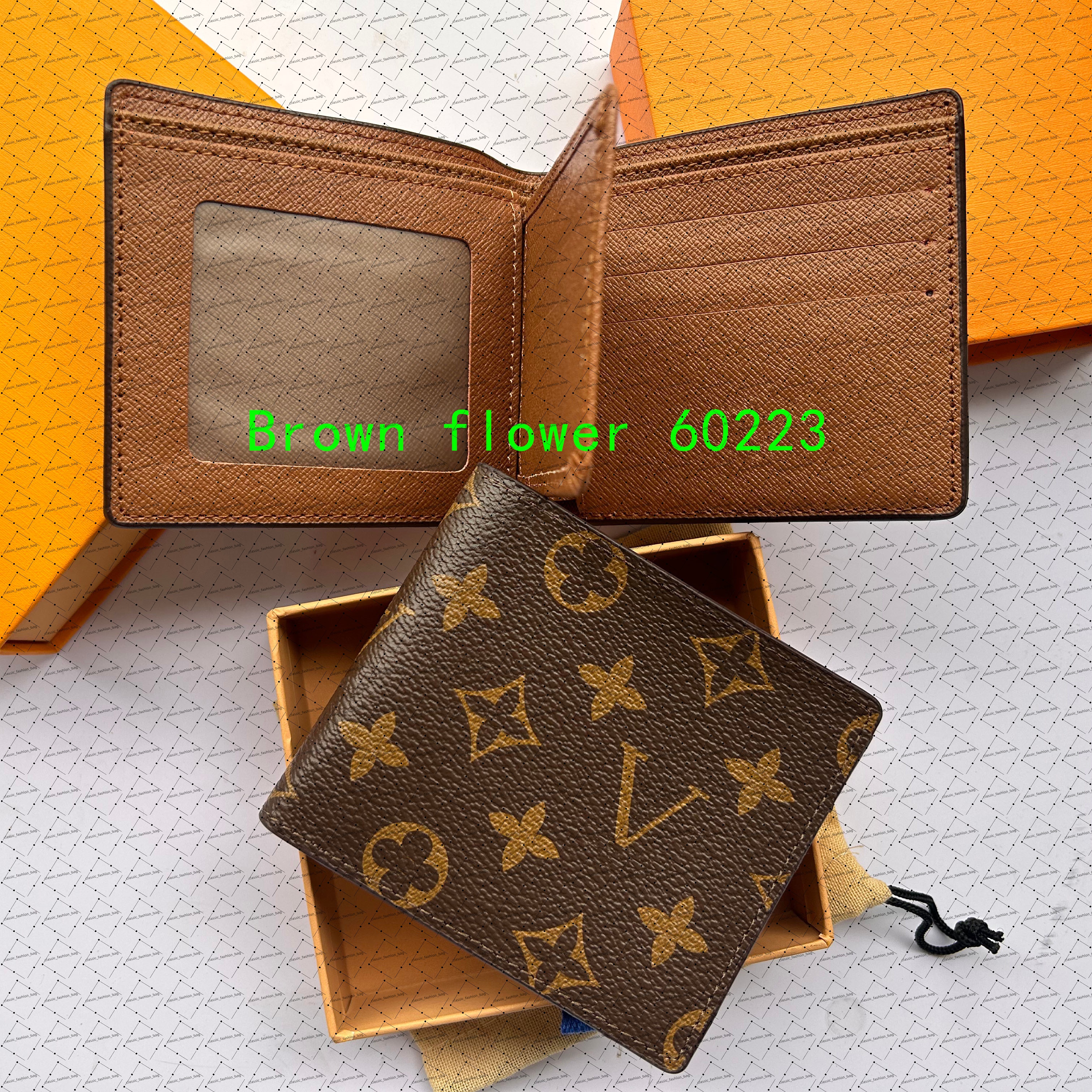 Top quality Designers Luxury Genuine Leather Wallets cardholder France Paris plaid style luxurys mens wallet designers women wallet Purse Crossbody