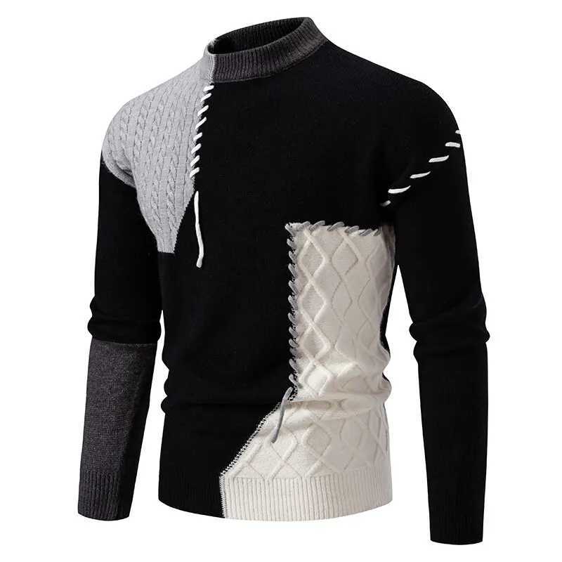 Autumn Men Retro Twist 2025 Sweater Loose Fit Round Neck Knit Jumper Pullover Men Casual Knitted Sweaters Male Harajuku Pullover M261016