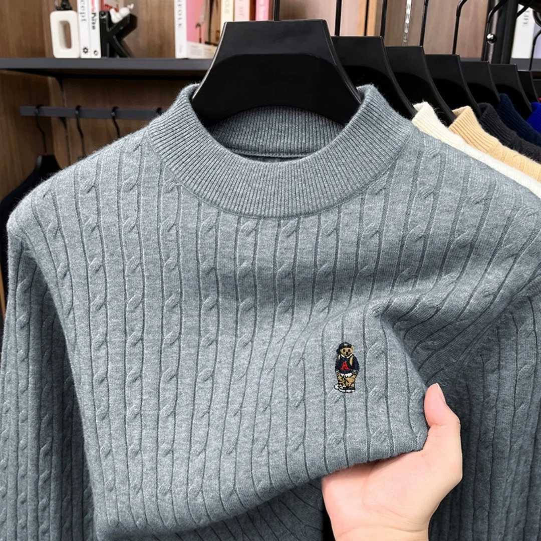 brand Men's warm sweater designer bear embroidery autumn and winter long slved knitted sweater for warmth comfort men's wear M261016