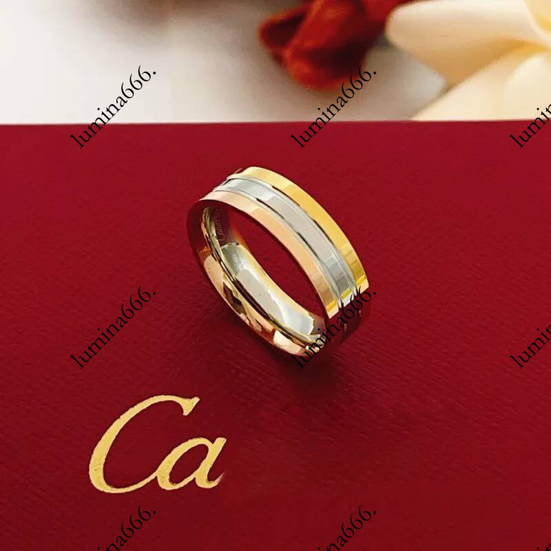 designer ring three wide rings for men women unisex couple minimalist wedding band daily fashion jewelry gift with box