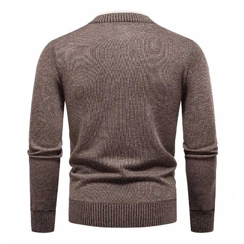 Zip Mens Knit Sweater Half Collar Pullover Casual Sport Sweaters American Size Male Autumn Winter Clothes M261016