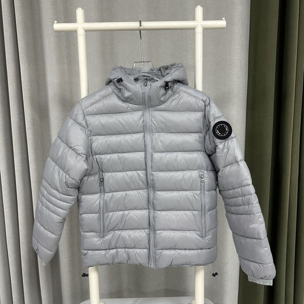Canada Jacket Gooced Designer Lightweight Hooded Pork Ribs Casual Fashion Minimalist White Duck Down Men Winter Coat With Badge Quality Canada Jacke