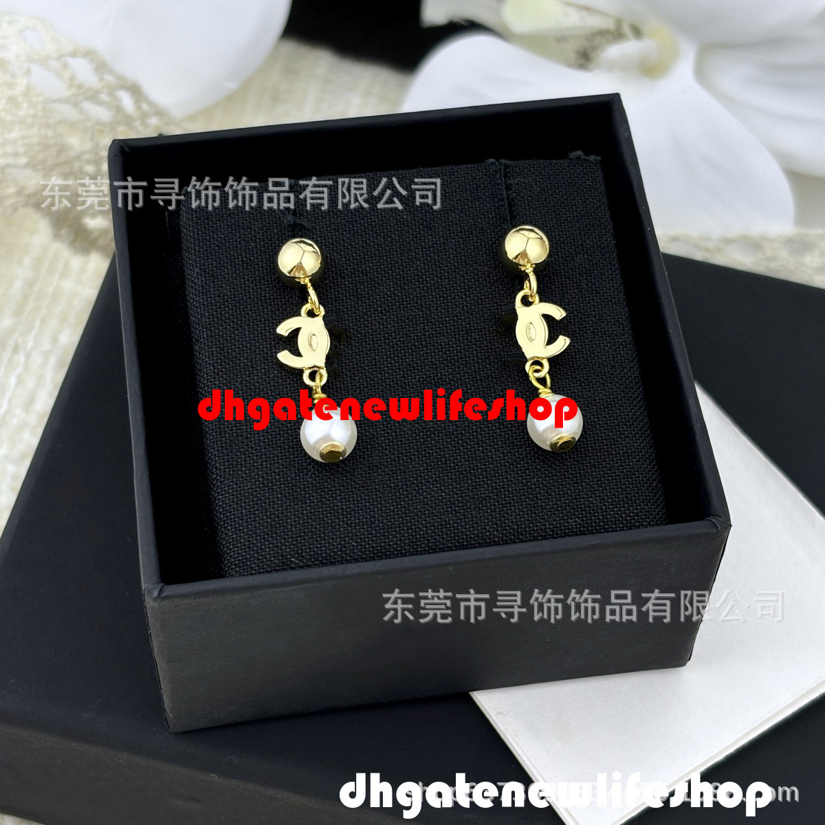 designer cc jewelry earrings 26B Minimalist Luxurious Pearl Pendant Mini Tassel Earrings channel earrings