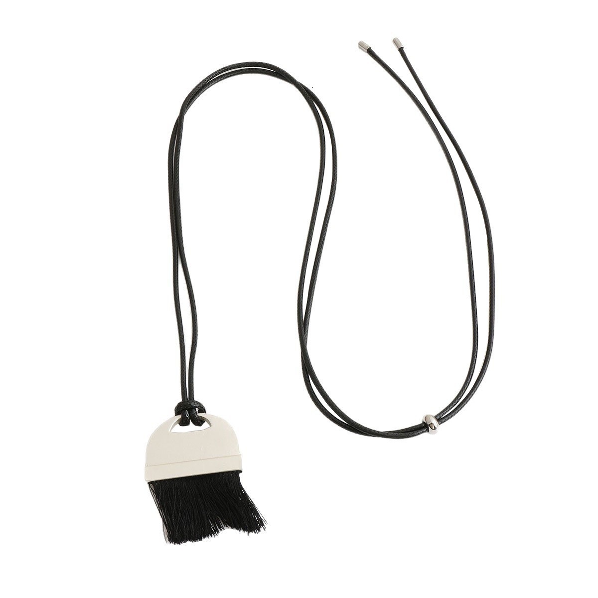 minimalist silver tassel necklace, unique design women, perfect as a long pendant for sweaters in autumn and winter