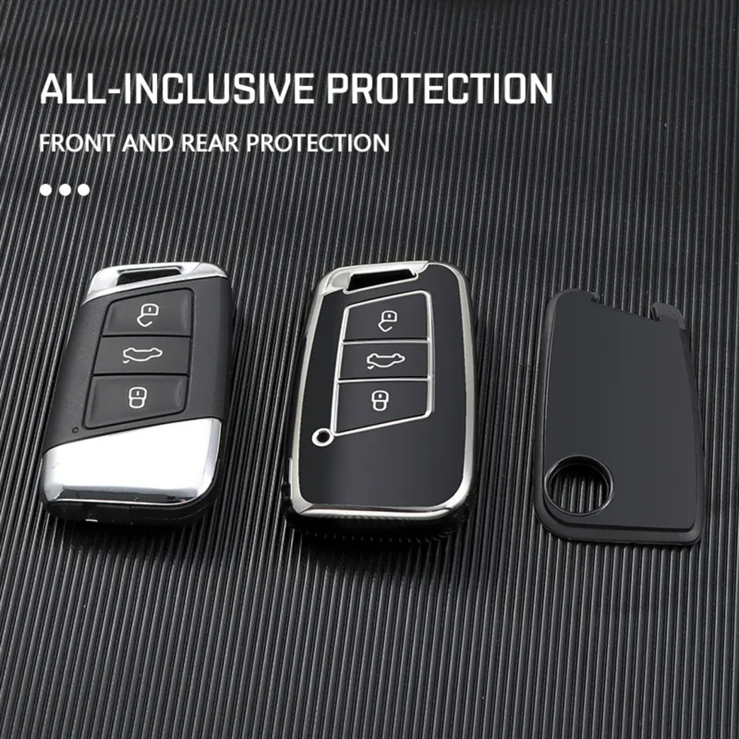 Car Steering Wheel Lock TPU Car Remote Key vehicle Case Cover Shell Fob VW Volkswagen Passat B8 Tiguan Magotan Golf For Skoda Kodiaq Superb A7 Acces