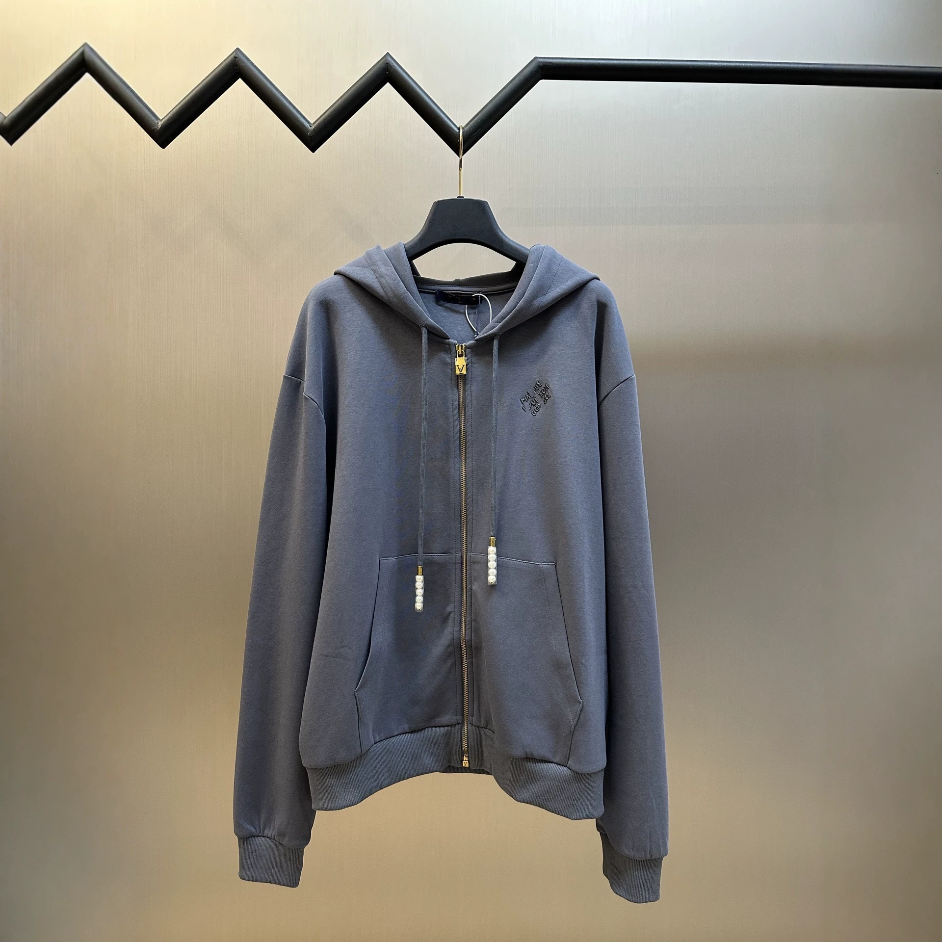 Ceiling Donkey Home 2026SS Spring and Autumn New Letter Logo Embroidered designer luxury Zipper Knit Hooded Sweatshirt Jacket
