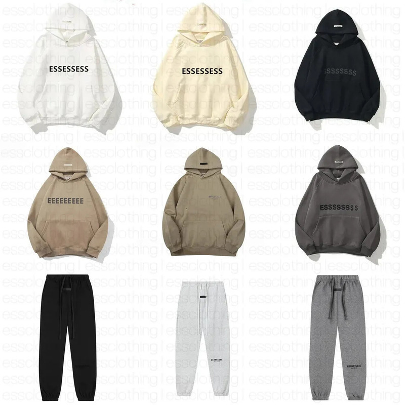 mens tracksuit Designer tials Hoodie man essential Hoodies Sweaters Sweatshirt Mens Breathable Black Letter Printed Long Sleeve Loose Graphic Clothi