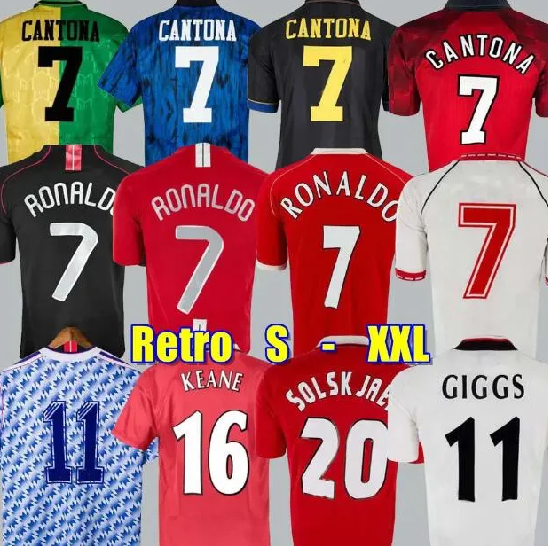 2006 07 08 Uniteddes Retro jersey kit RonaLDO mens kids 1998 99 92 94 96 09 10 Home Away Long Sleeved Football Shirt Rooney Giggs Nani Scholes Tevez