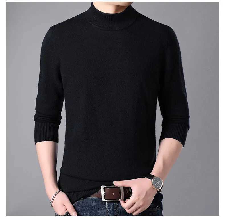 pullover Cashmere Half men turtleneck sweater clothes for 2023 autumn winter sueter hombre robe pull homme hiver mens sweater M261016