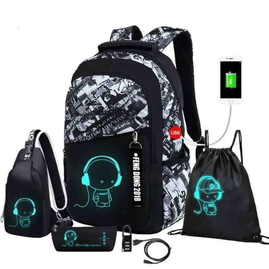 Kids Backpack toddler Kid Hair Accessories Luminous Elementary Student Bags For Boys Children Sch