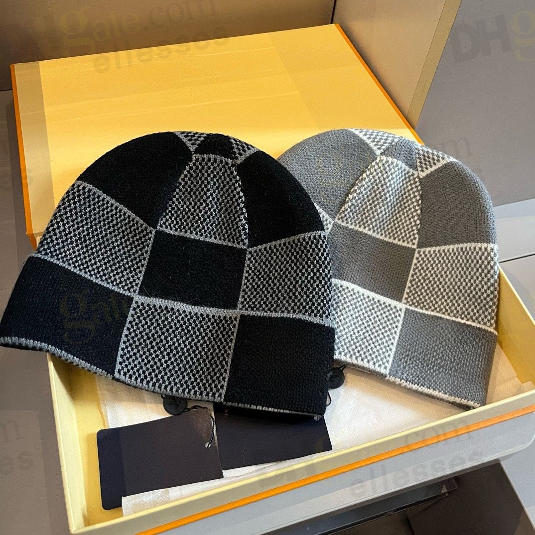 Beanie Mutze Designer Hats Winter knitted beanie Men's and Women's Beanie Winter hat Thermal Knit Hat Ski Bonnet High Quality Plaid Skull