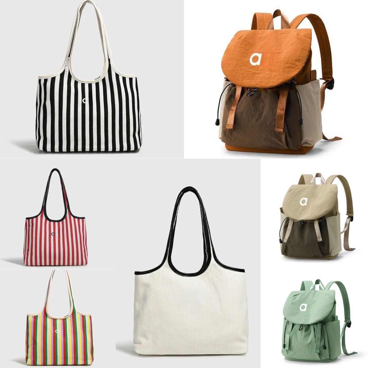 Canvas Yoga Tote Bag Women Large Capacity Striped Shoulder Handbag Lightweight Multi Pocket Gym Fitness Shopping Bag