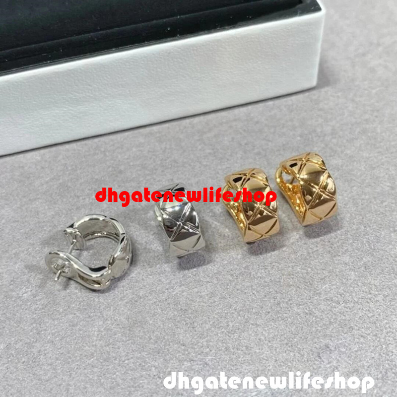 luxury cc earrings designer jewelry Diamond-Patterned Earrings V-Shaped Cross Pineapple Plain Diamond-Studded Diagonally Diamond-Studded channel ear