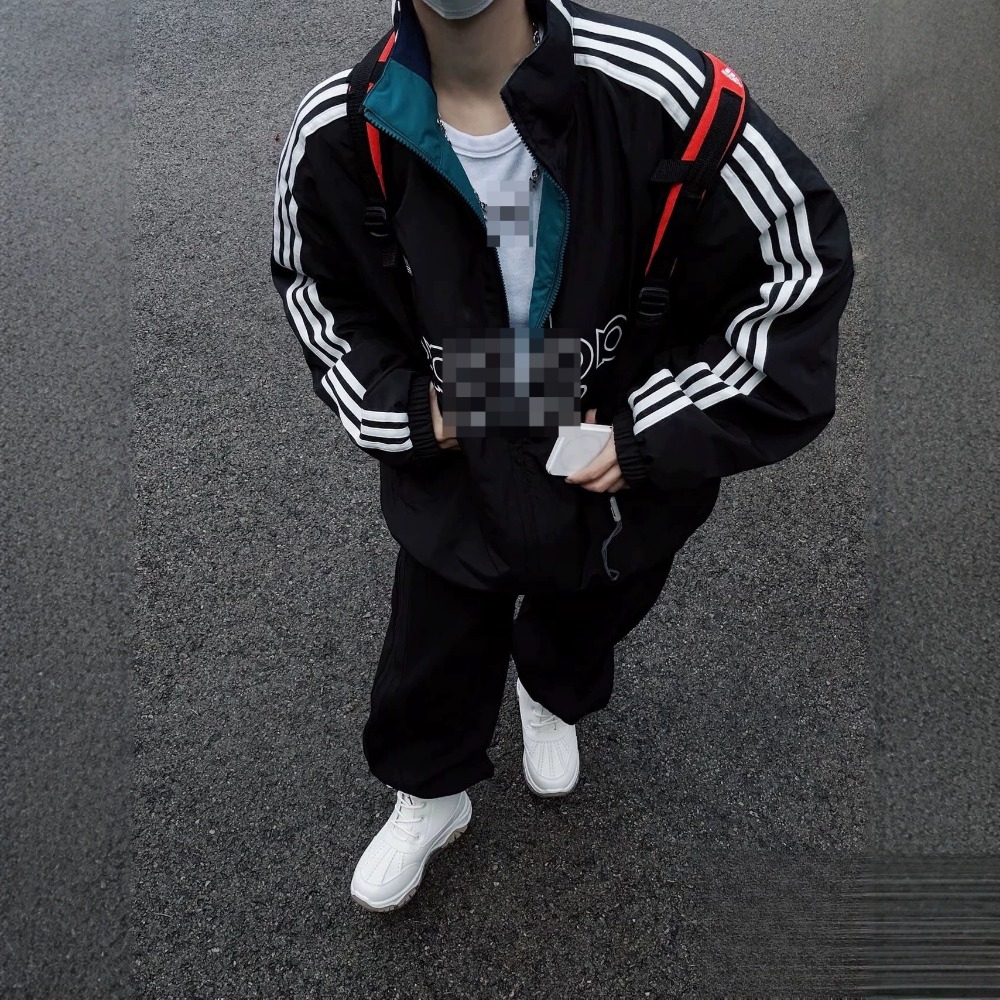 Winter Outdoor Warm Clothes Men's and Women's Same Fashion Trend Versatile Stand Up Collar Color Matching Striped Jacket