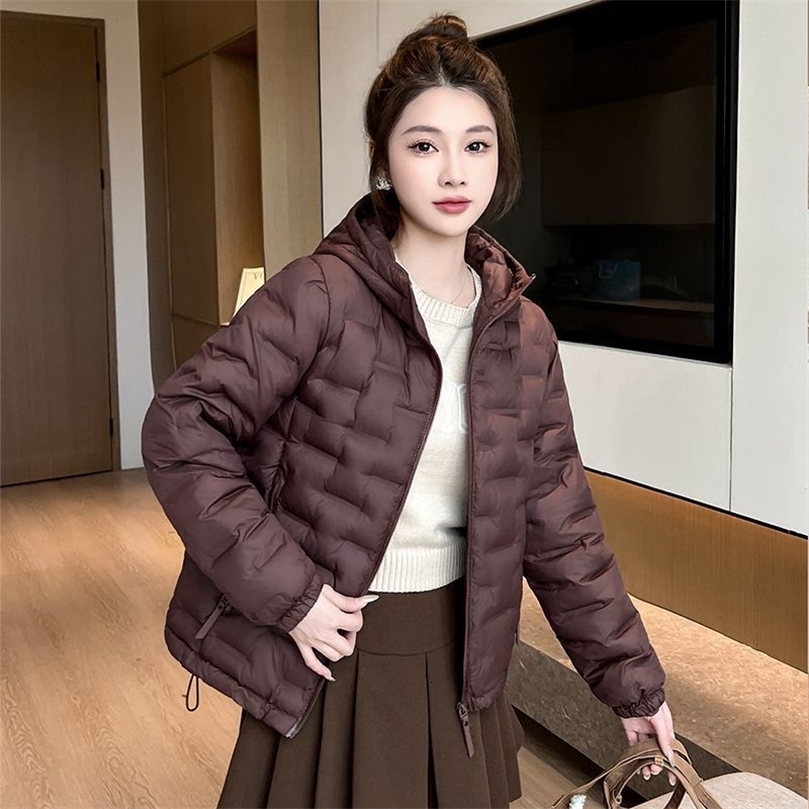 2026 Winter Warm Cottonpadded Coat Lady Hooded Down Jacket Women Parkas Short Outwear Turtle Back Female Overcoat Tops 261016