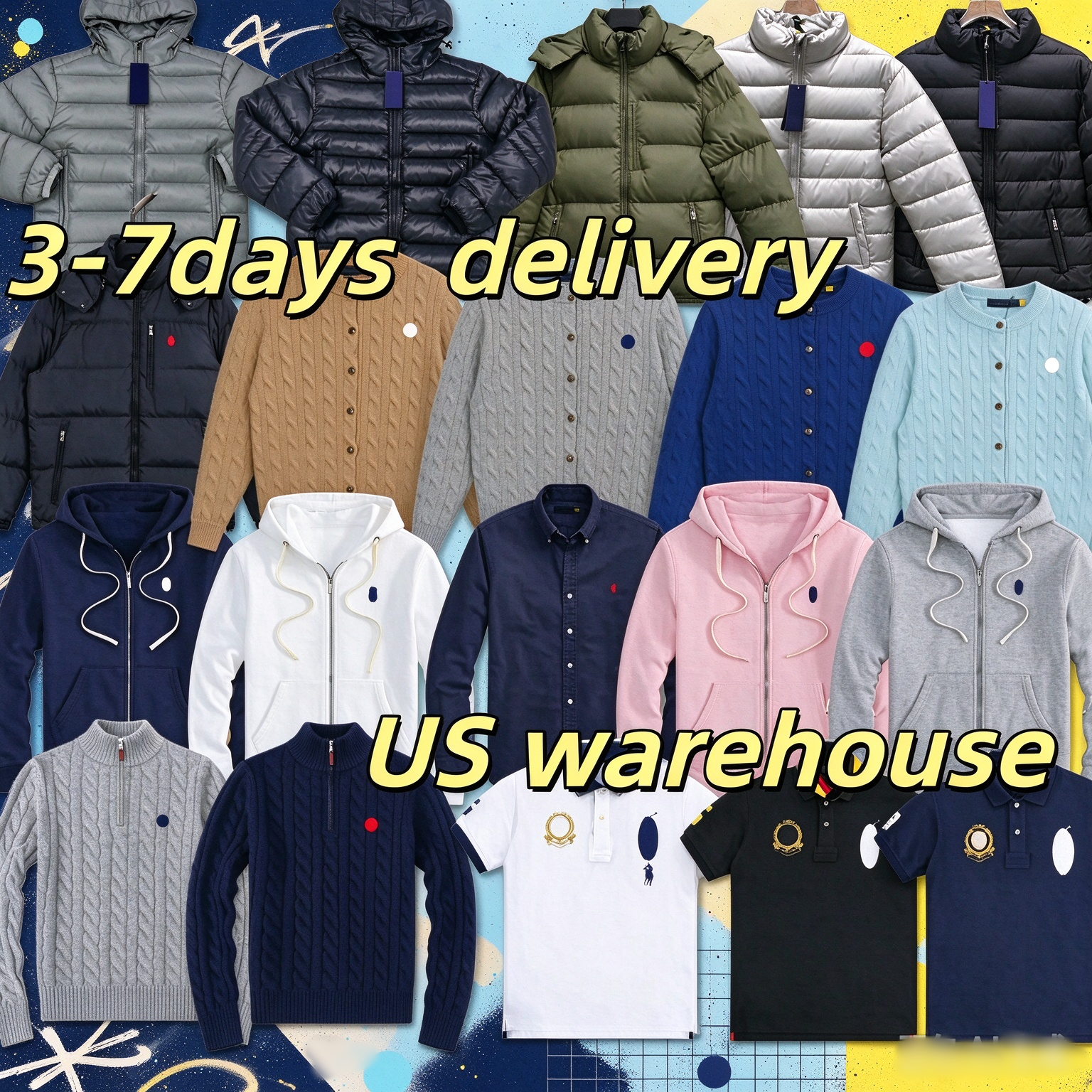 Raph Luren Urban everyday mens wardrobe cotton printed hoodies sweaters polo t shirts casual jackets versatile street style apparel for daily outfit