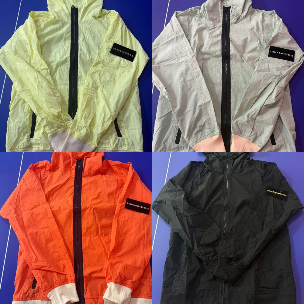 Jacket Designer Hooded Compass Badge Coat Men's Fashion Windbreaker SportswearCasual Outerwear StoneC ompany Streetwear Coats