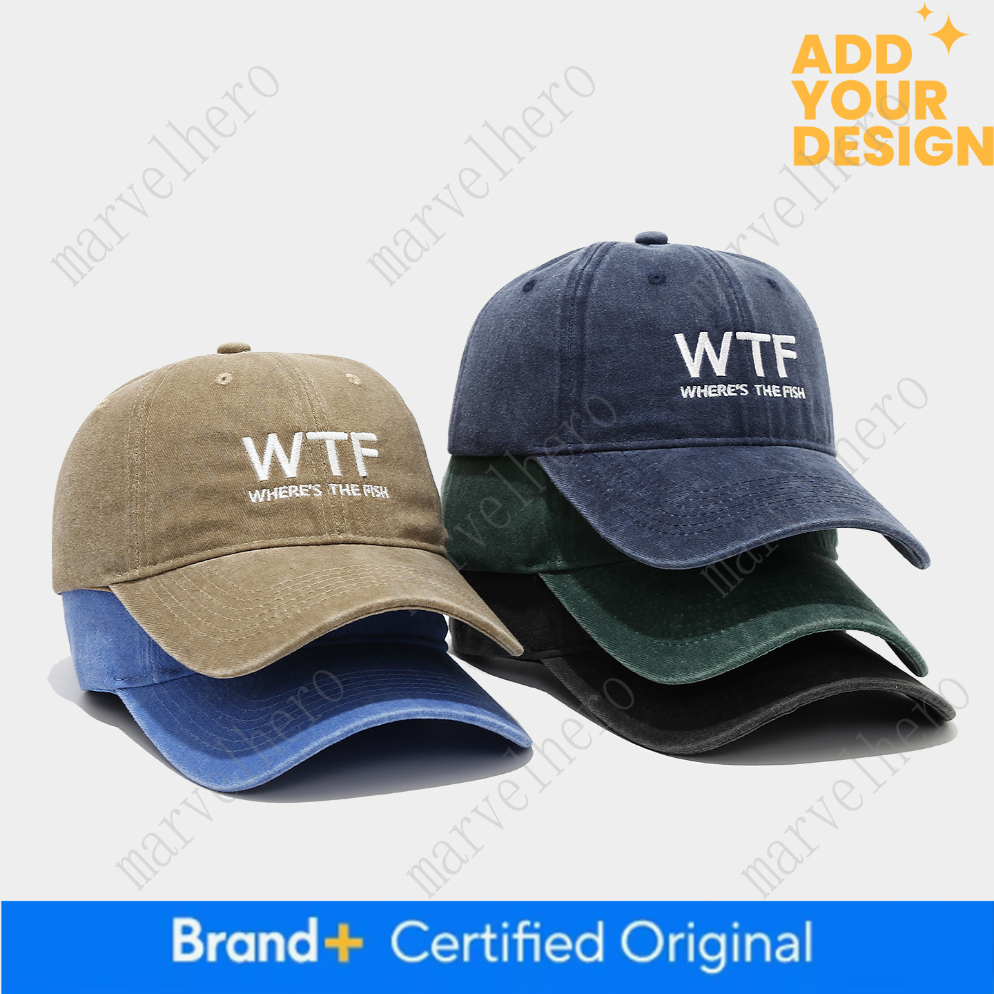 American Style Washed Vintage WTF Letter Embroidered Baseball Cap Unisex Suitable For Outdoor Casual Wear Sports And As A Versatile Sun Hat