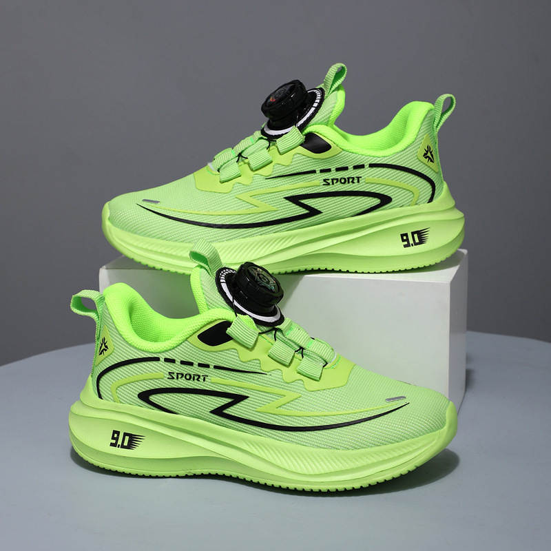 Children's 2026 Summer Breathable Mesh Running New Model for Older Kids with Rotating Buckle Student Fashion Sports