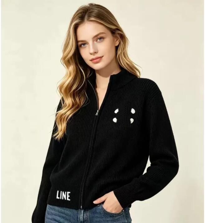 Women's sweaters cardigan Zipper designer sweater coat Embroidered letter knitted Luxury top women sweater Jacket