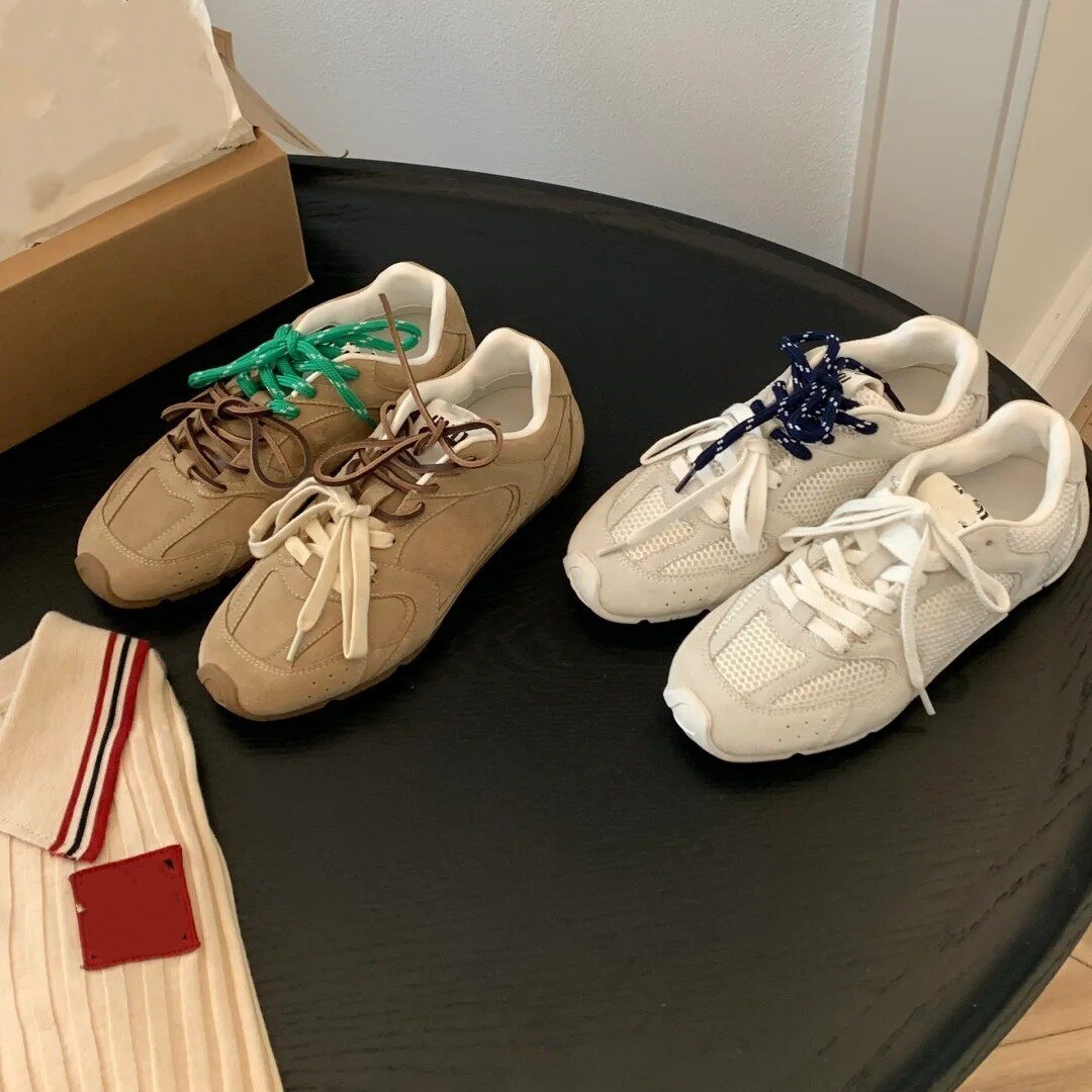 Athletic Designer Luxury Brown Suede Canvas Low Top Sneaker Lace Shoe Rubber Sole Sport Casual Fashion Womens Comfort Quality Modern Stylish Purple