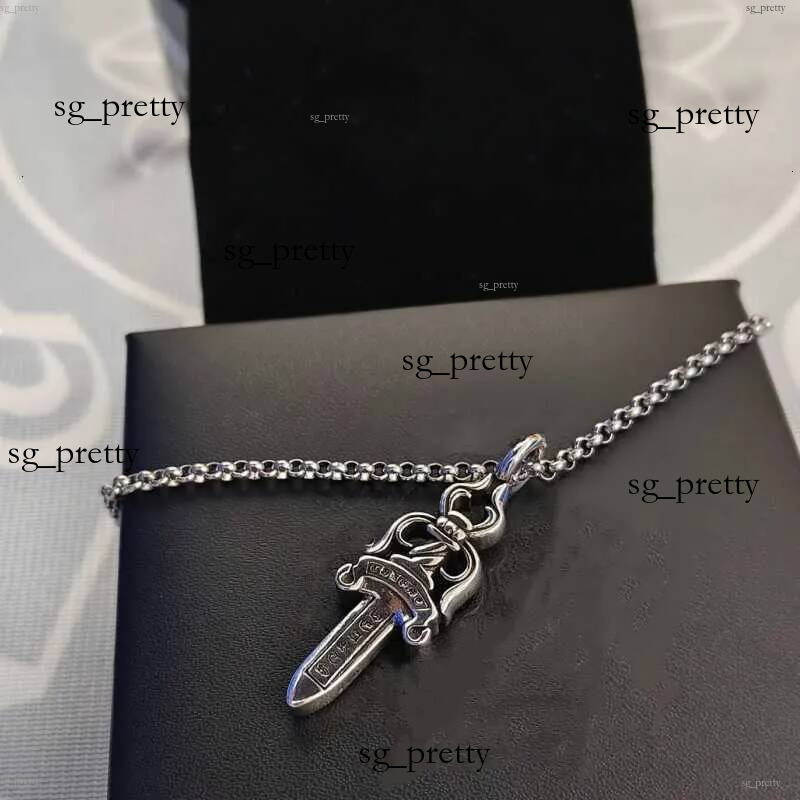 2026Cross Flower Jewelry Designer Pendant Ch Necklaces New Vintage S925 Silver Chain Couples Bullet Dias Chrome Necklace High Quality For Women Menh