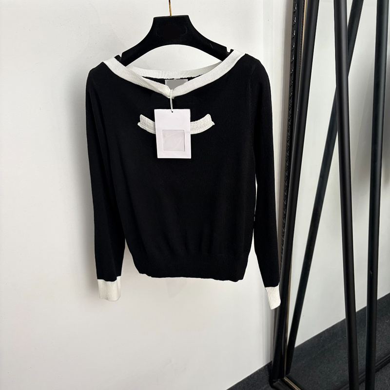 Chic Women Y2K Knitted Shirt Long Sleeve Ribbed Hem Slim Fit Pullover Spring Autumn Casual Date Party Vacation Knit Top