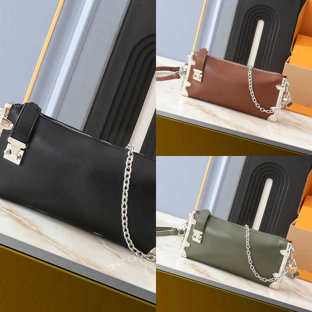 luxury crossbody Designer s for women chain slim trunk shoulder s Premium quality leather classic tote purses hand s 260127