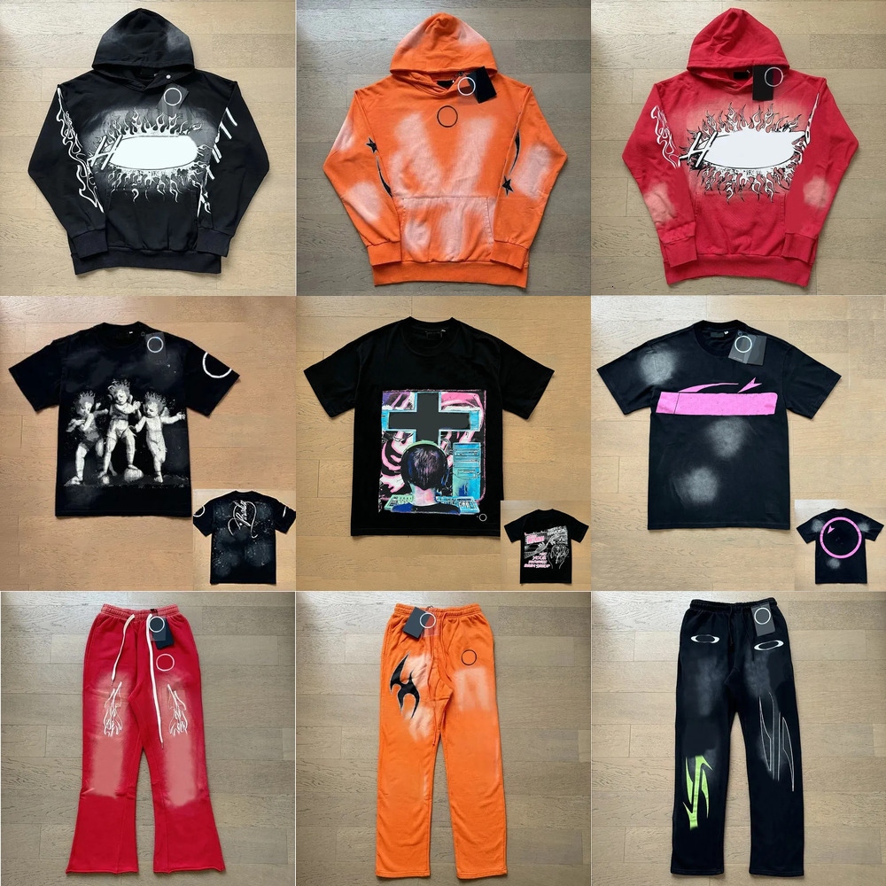 Mens Designer Hellies Star hoodie High Quality Shirts Trendy Letter Graphics Printed Loose Casual Pullover Cotton Long Sleeve Uniex Streetwear Hip H