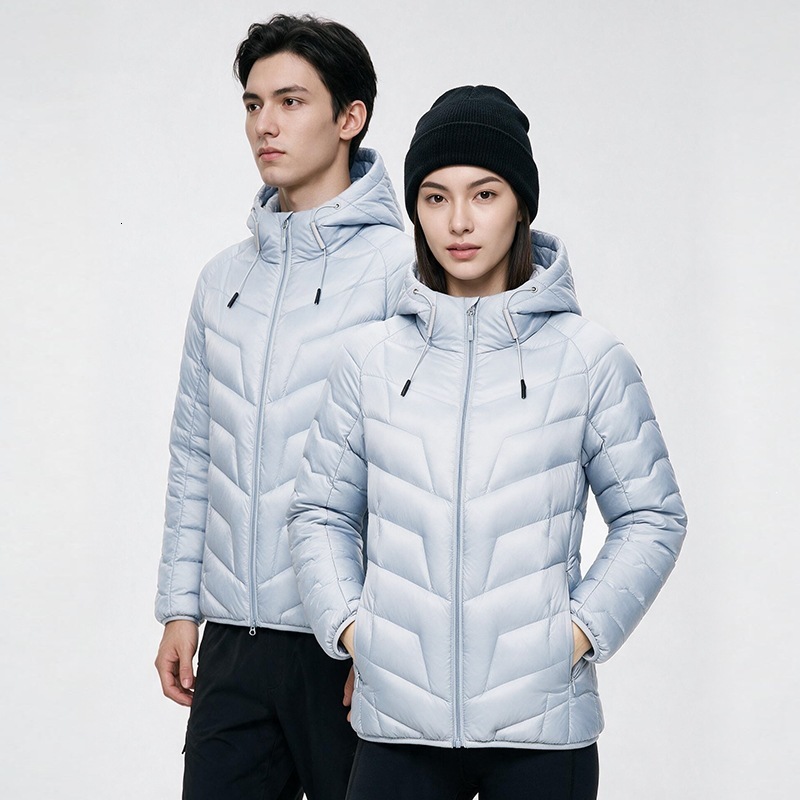 Unisex Hooded 90 Percent White Duck Down Jacket 2026 Autumn Winter New Thick Warm Puffer Coat Windproof Outerwear For Outdoor Activities And Daily C