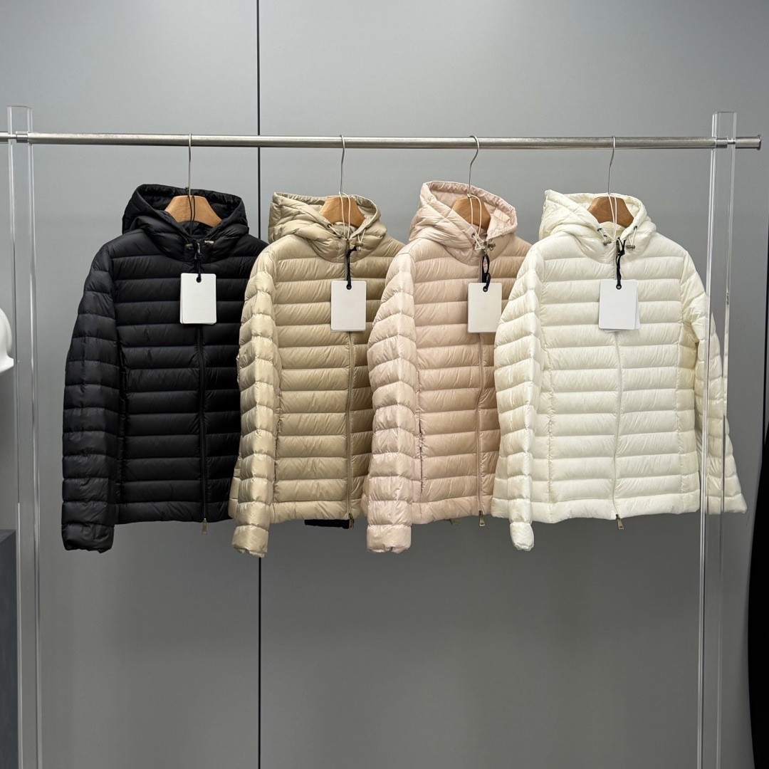 Designer brand high-quality women's lightweight foldable hooded down jacket, short women's warm down coat, winter casual outerwear