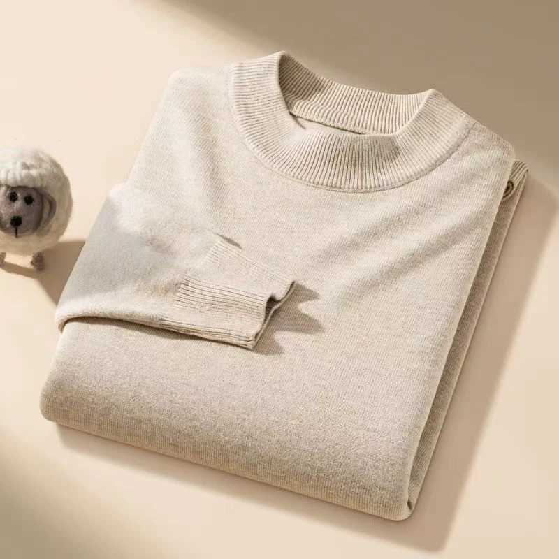 Casual Mens Animal Mock Game Neck Cold Blouse Long Sweaters Thermal Knitwear Pullover Sweater Outdoor Basic Warm Work Coats M261016