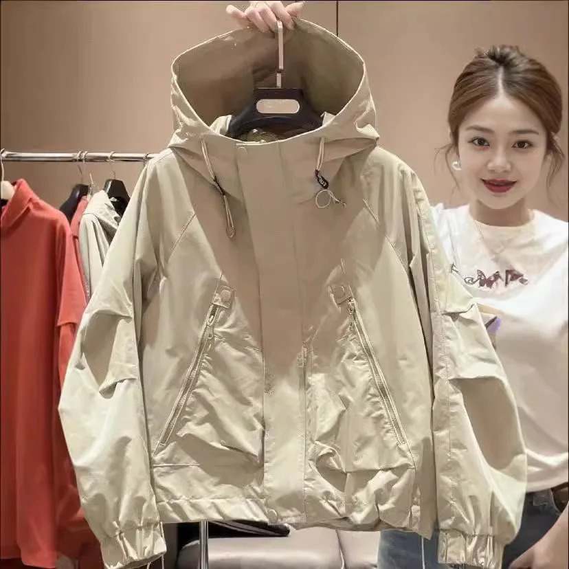 Women Short Coats Hooded Zipper Jackets Full Sleeve Thick Warm Y2k Streetwear Elegant Jacket Work Coat Autumn Winter 2026 261015