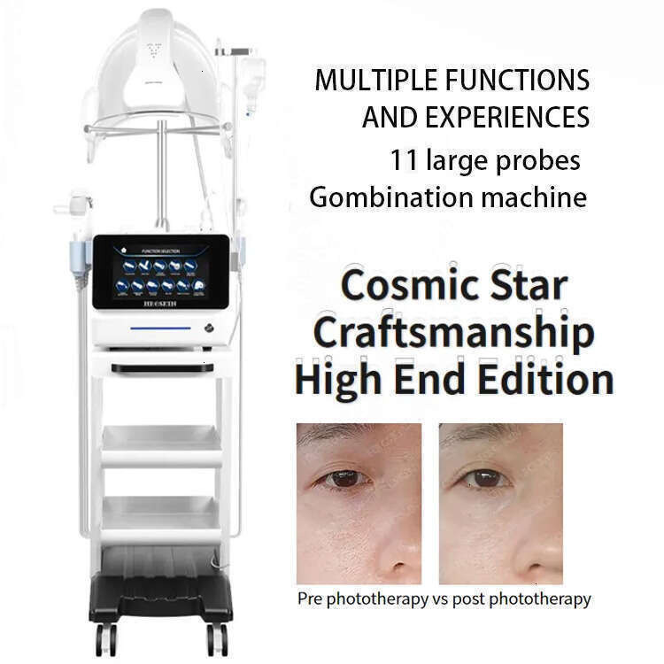 Upd Popular Cosmic Star H2o2 11 In 1 Hydra Dermabrasion Facial Exfoliating Aqua Peeling Rejuvenation Moisturizing Machine Oxygen Mask 7 Colors PDT S