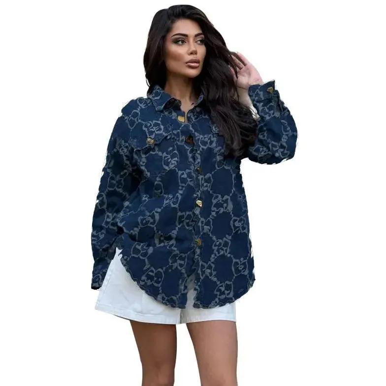 Women Short Jacket Women's Jackets Shirt Style Designer Long Sleeve Spring Jean Jackets casual Denim Womens Coat DSGG Ladies Cropped 352