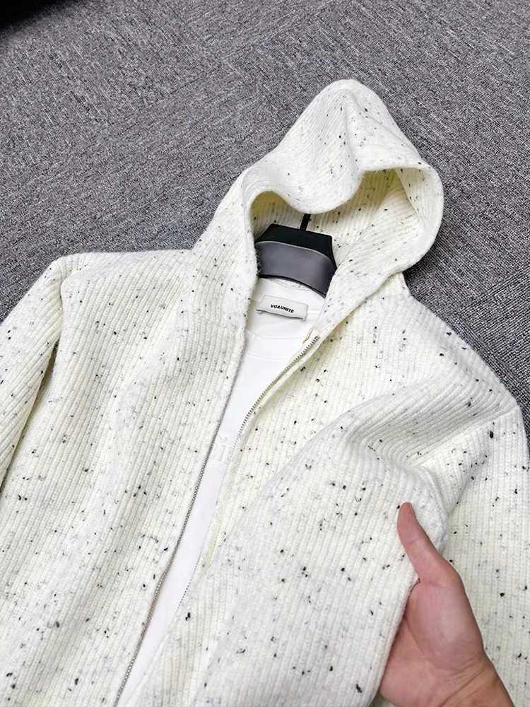 cardigan hooded Premium men's color sweater autumn winter 2024 new trend Korean version loose casual knitted zipper coat M261016