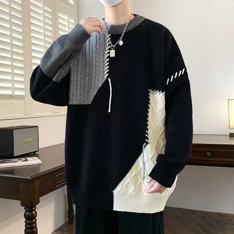 Old Money Style Henley Mens Collar Knit Sweater Loose Oversized Plus Size Soft Knit Outerwear Casual Daily Long Slve Top M261016