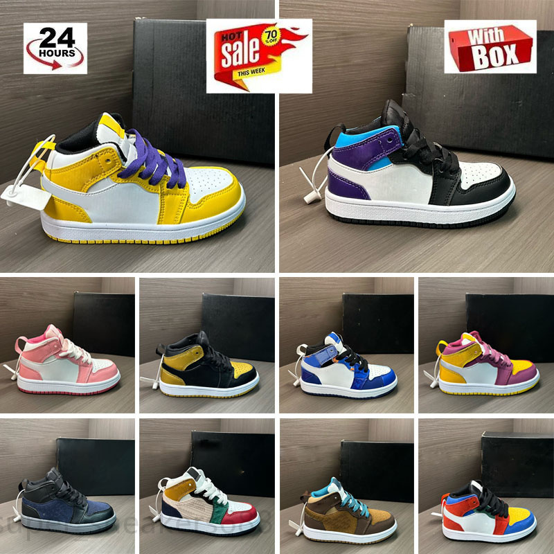 Kids shoes 1 3 4 5 6 11 13 basketball sneakers 1s high toddlers boys running shoe Girls Children Sport trainers kid youth infants Outdoor Sneaker So